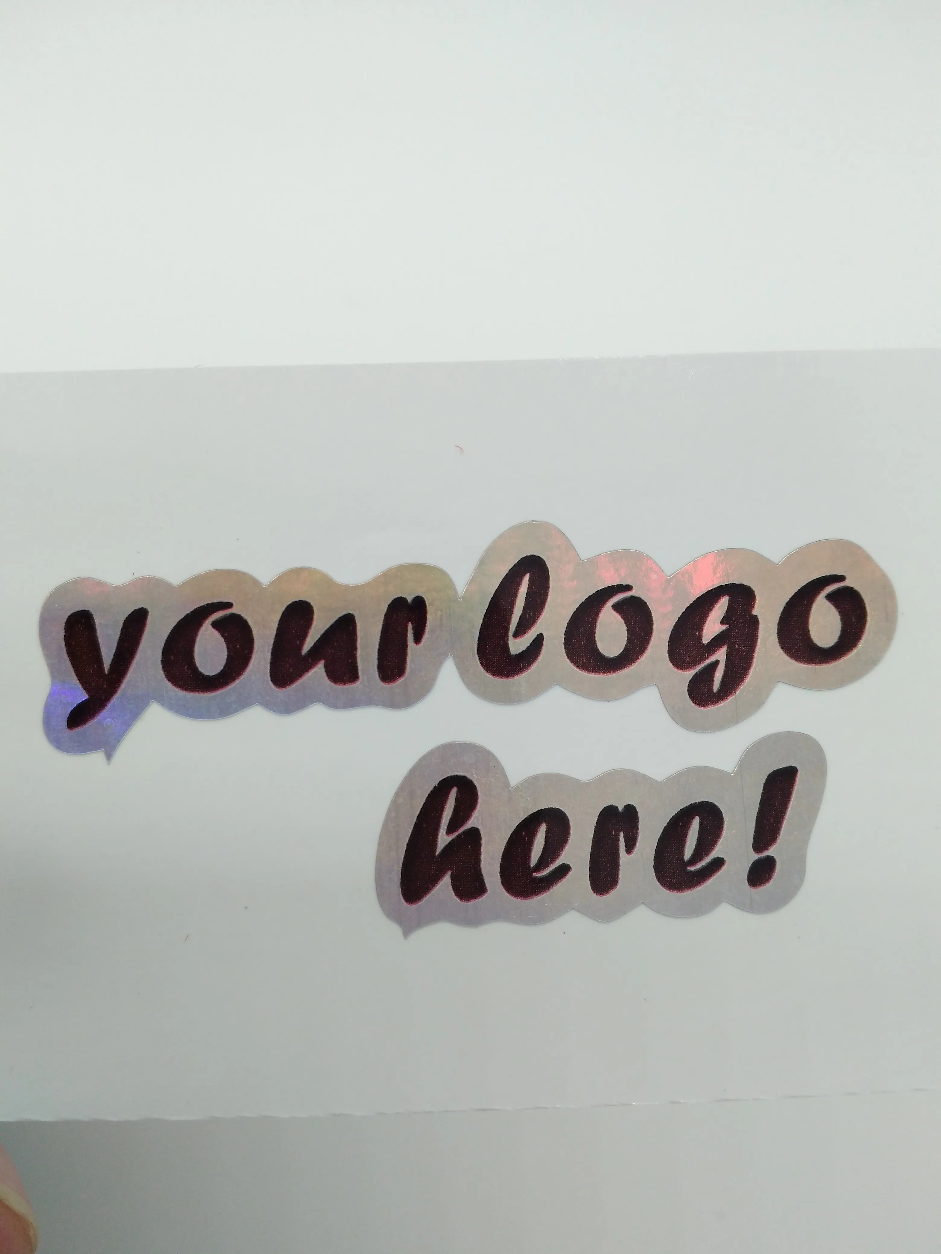 1x4 &quotБелая виниловая наклейка печать на заказ/Глянцевая пленка