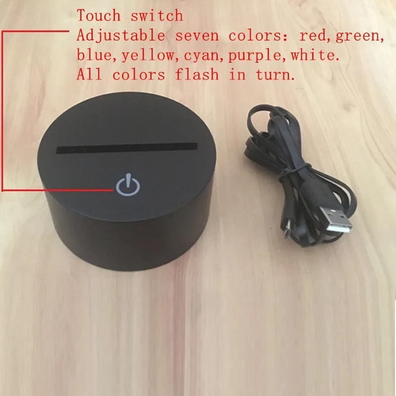 

3D LED Night Lamp Capricornus 7/16 Color Remote Touch Control Desk Lamp Light Night Light Nightlight Kids Christmas Gifts