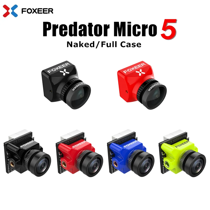Foxeer Predator Micro V5 камера 16:9/4:3 PAL/NTSC переключаемая 1 7 мм M8 объектив 4 мс задержка Супер