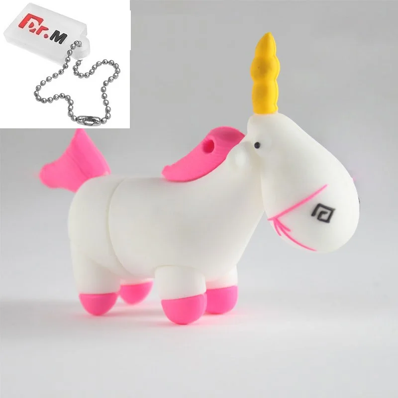 Флешка Миньон USB флеш-накопитель 16GB USB флеш-накопитель 32G милый флеш-накопитель Единорог U диск 64gb флеш-накопитель лучший подарок для девочки - Цвет: m1