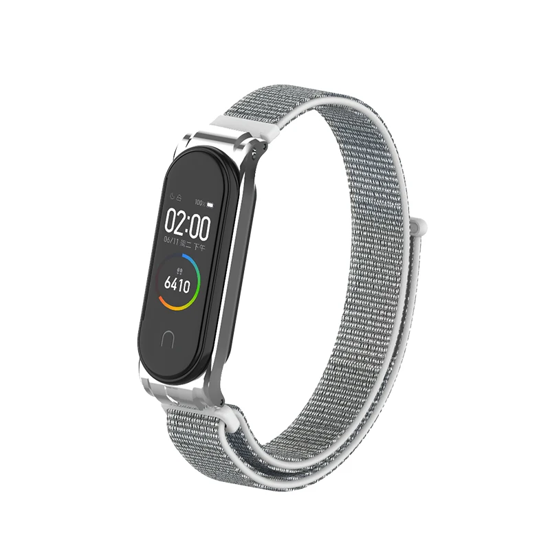 7401 Нейлоновый браслет-петля для Xiaomi mi, ремешок 4/3, mi Band 4, аксессуары для Xiaomi mi, ремешок 3, сменный ремешок - Цвет: 7401