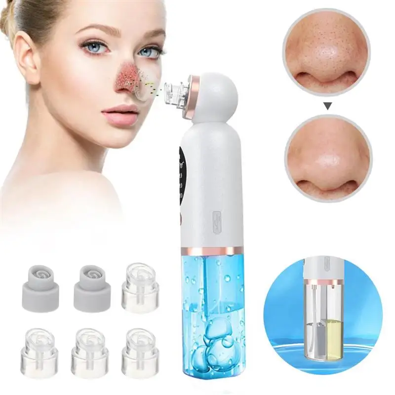 

Electric Small Bubble Blackhead Remover USB Rechargeable Water Cycle Pore Acne Pimple Removal Vacuum Suction Facial Cleaner Tool