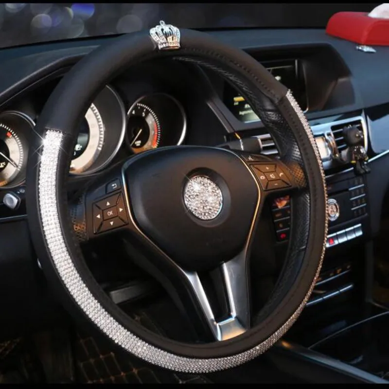 Fashion diamond four seasons ladies man luxury interior car accessories Crown steering wheel cover | Автомобили и мотоциклы