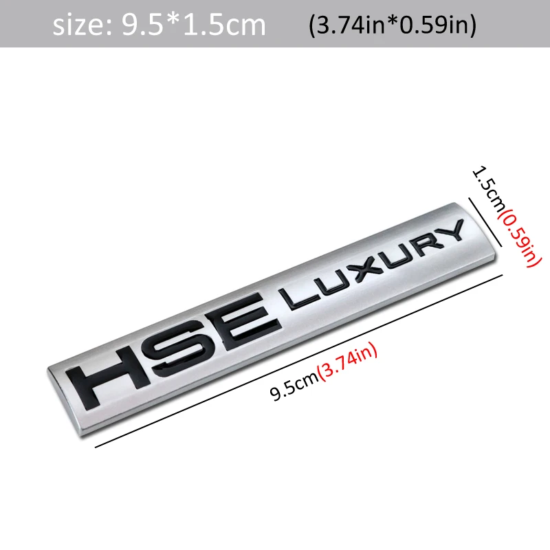 AQTQAQ 1Pcs 3D Metal HSE Car Side Fender Rear Trunk Emblem Badge Sticker Decals for Land Rover Range car stickers funny|Наклейки на