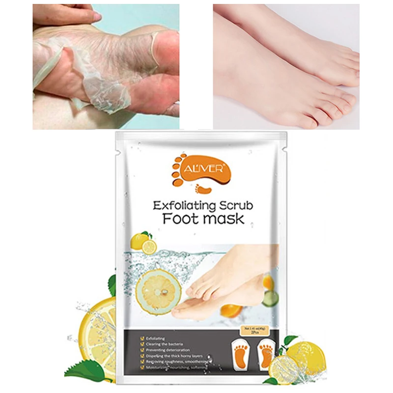 

Foot Mask Anti-Aging Whitening Moisturiz Remove Cuticles Calluses Dead Skin Anti-Wrinkle Deep Nourishment Foot Care 2Pcs=1Pair