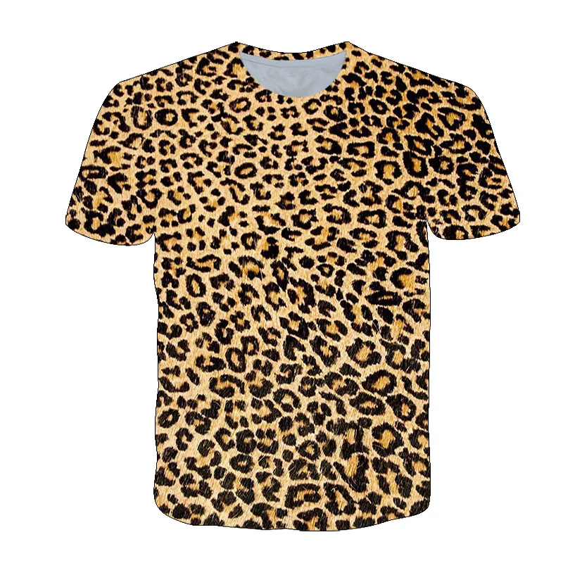 

Summer Man Casual Tops Leopard Printed T-shirt 3D Men's Clothing Animal Spot Pattern Harajuku Fashion Street Unisex 6XL T Shirt