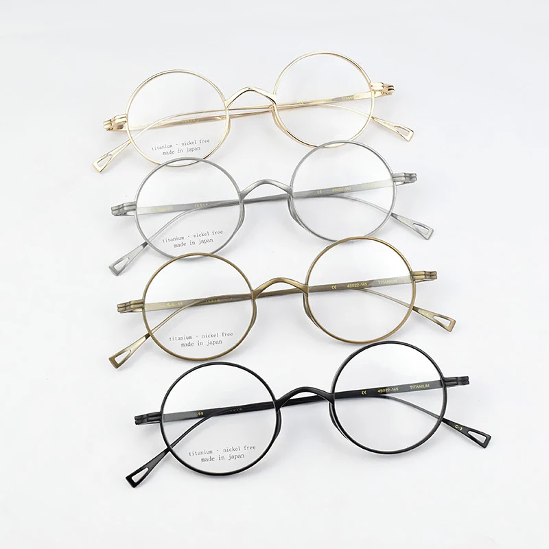 2020 брендовые круглые титановые очки мужские по рецепту винтажные для
