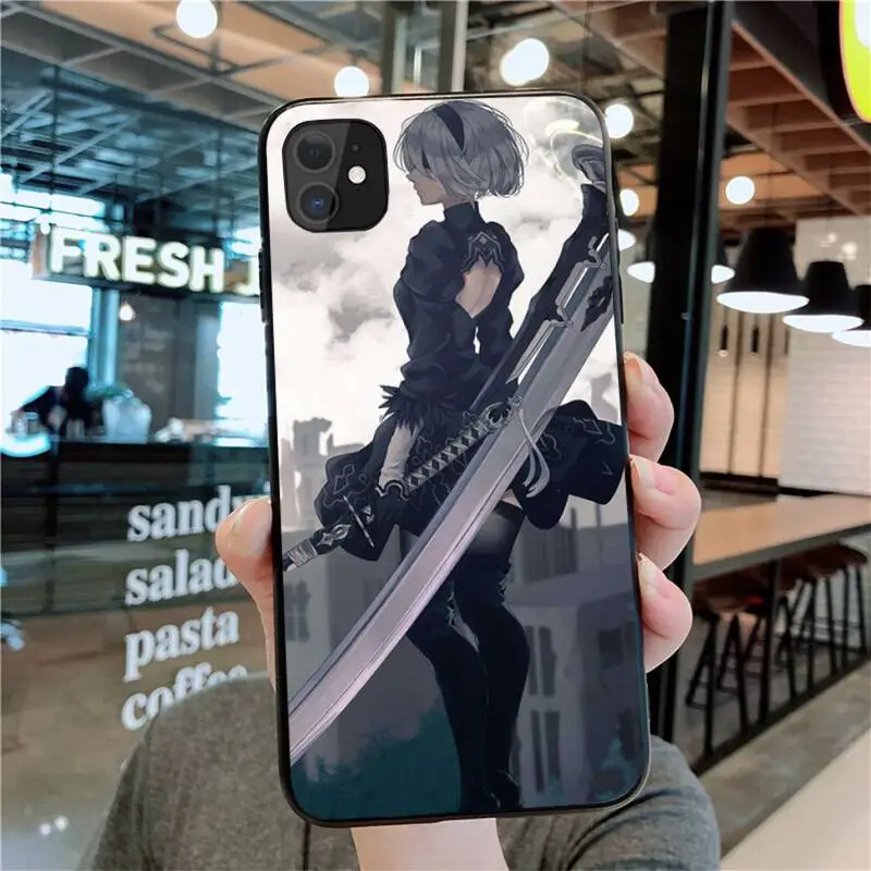 YJZFDYRM Nier Automata мягкий чехол для телефона iPhone 11 pro XS MAX 8 7 6 6S Plus X 5S SE 2020 XR чехол|Бамперы|