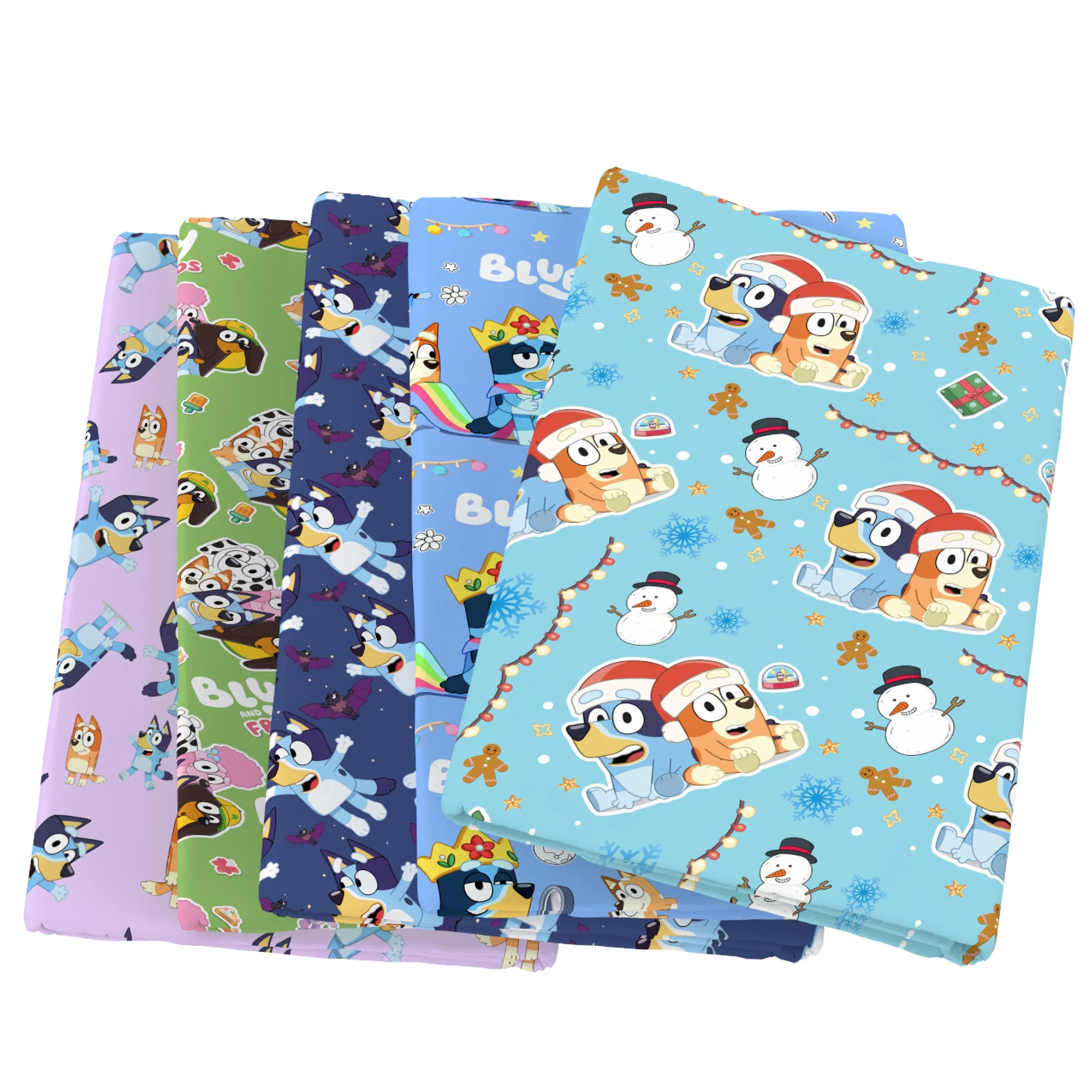 Рождественская Лоскутная ткань из полиэстера и хлопка с собакой 100%