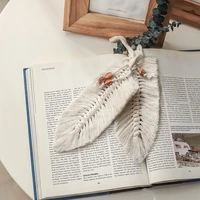 wind pure hand woven cotton rope art wall bed and breakfast fringed leaves leaves home decorations