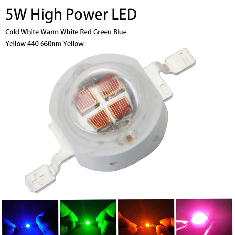 Светодиодные Чип-лампы 5 Вт шт. SMD COB-диоды Теплый Холодный белый красный зеленый