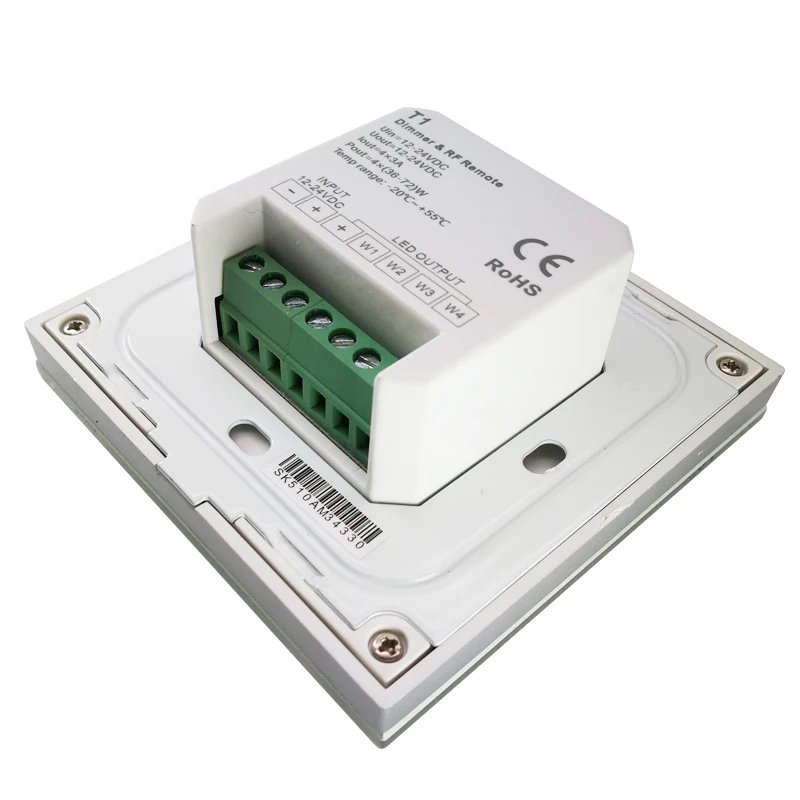 Выключатели со светодиодным индикатором 12 V/24 V Вход 3Ax4CH 12A 144W Выход сенсорный Панель настенный диммер контроллер Led один Цвет ленты Диммер T1