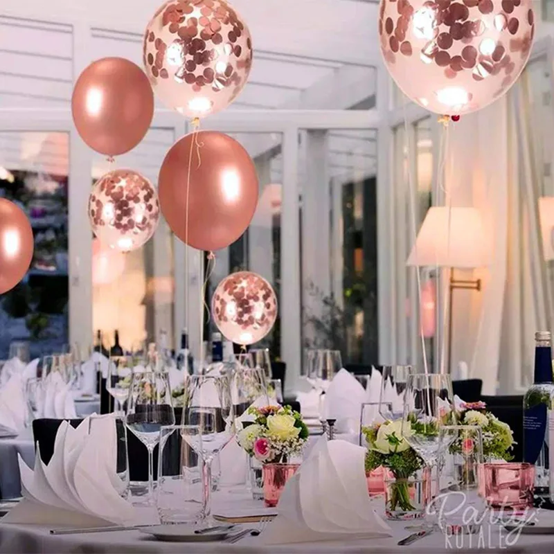 

5pcs confetti balloon wedding Engagement first birthday Bachelorette party bridal baby shower Anniversary Christmas decoration