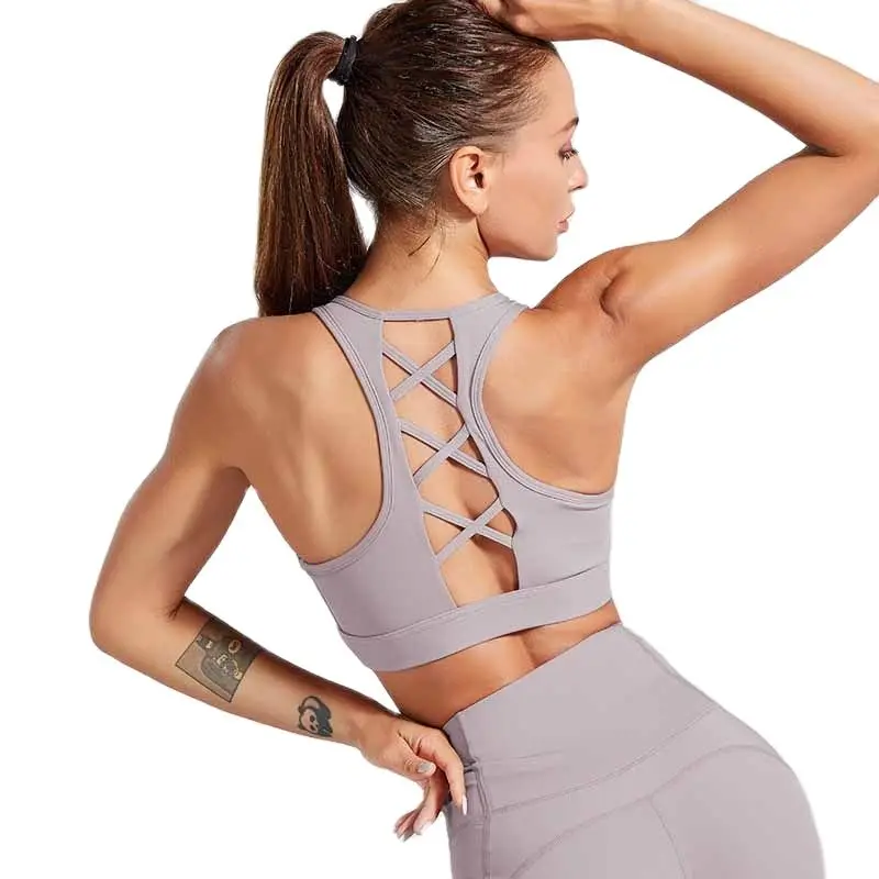 

2020 женский спортивный сетчатый бюстгальтер с дырками, однотонный топ, дышащий бюстгальтер для фитнеса, ударопрочный бюстгальтер, женская с...