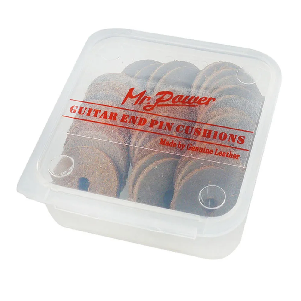 30 stücke echtem leder gitarre savers strap lock blöcke taste pad ende pin kissen pad mit box für akustische elektrische gitarre bass f