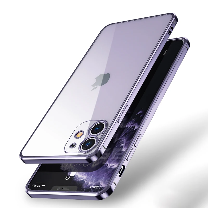 Luxury Square Frame Plating Transparent Silicone Case for iPhone 13 12 11 Pro Max Mini X XR XS 7 8 Plus SE 2020 Soft Clear Cover