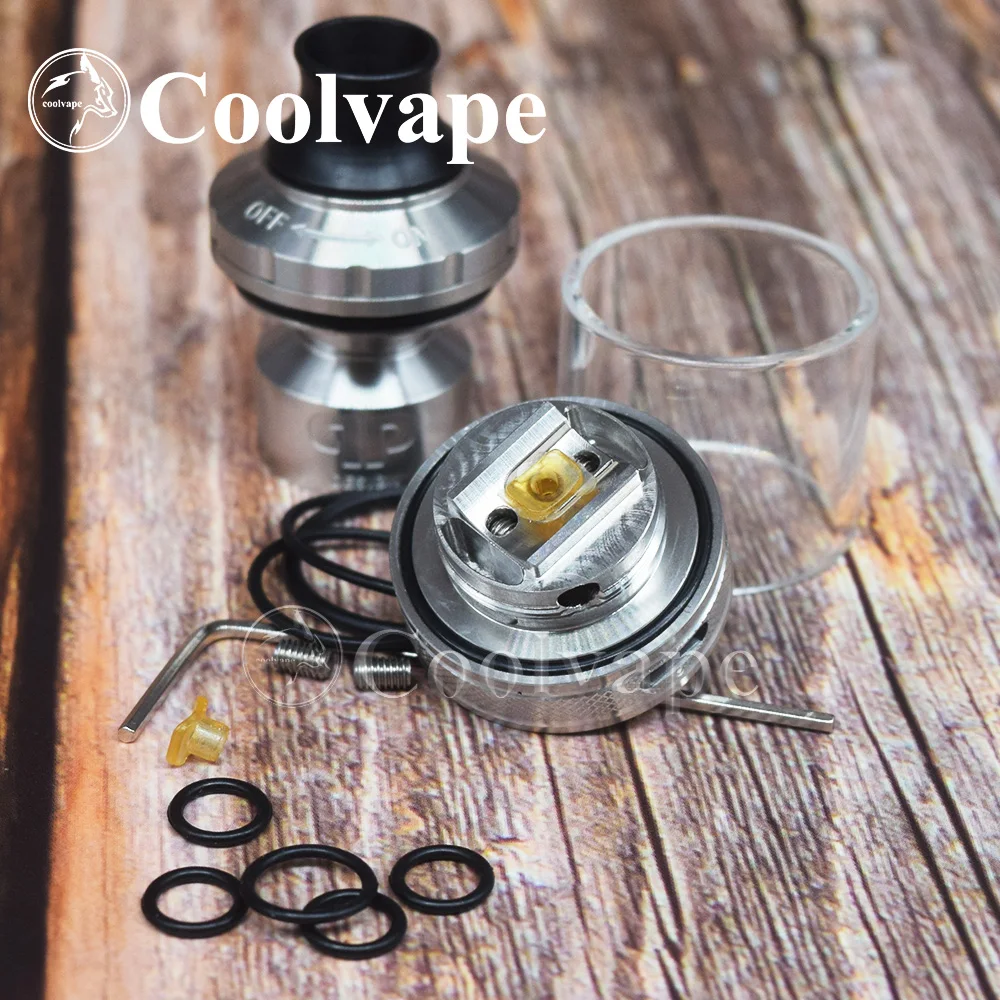 coolvape qp design Gata RTA MTL DL 24mm 2ml Top Filling Single Coil Double ring drip vs taifun gtr rta kayfun lite | Электроника
