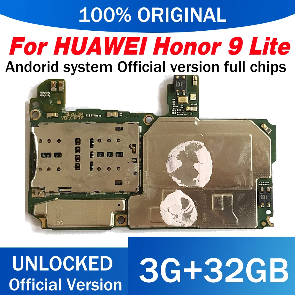 Материнская плата для Huawei Honor 9 Lite 100% чистая оригинальная материнская 32 Гб ПЗУ Android