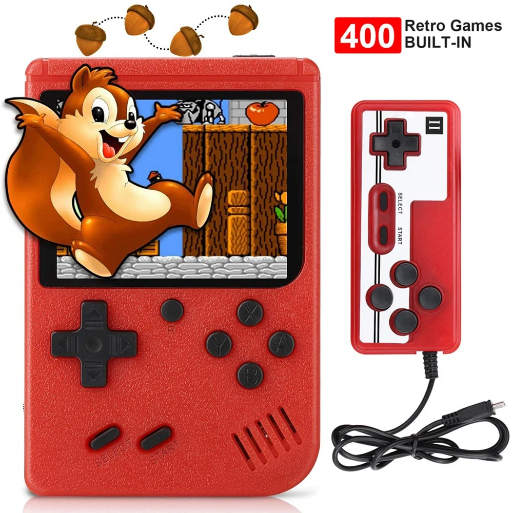 

2021 New 400 IN 1 Game Player Mini Handheld Portable Retro Console 8 Bit Built-in Gameboy 3.0 Inch Color LCD Screen Game Box