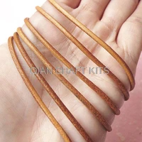 50 yards 2mm genuine leather strings round leather cord leather strips leather straps light brown or specified