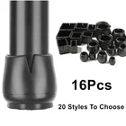 Силиконовые чехлы для ножек стула, Нескользящие Чехлы для ножек стола, резиновые защитные чехлы для ножек, накладки на нижнюю часть, круглая, квадратная, черная, 16 шт.