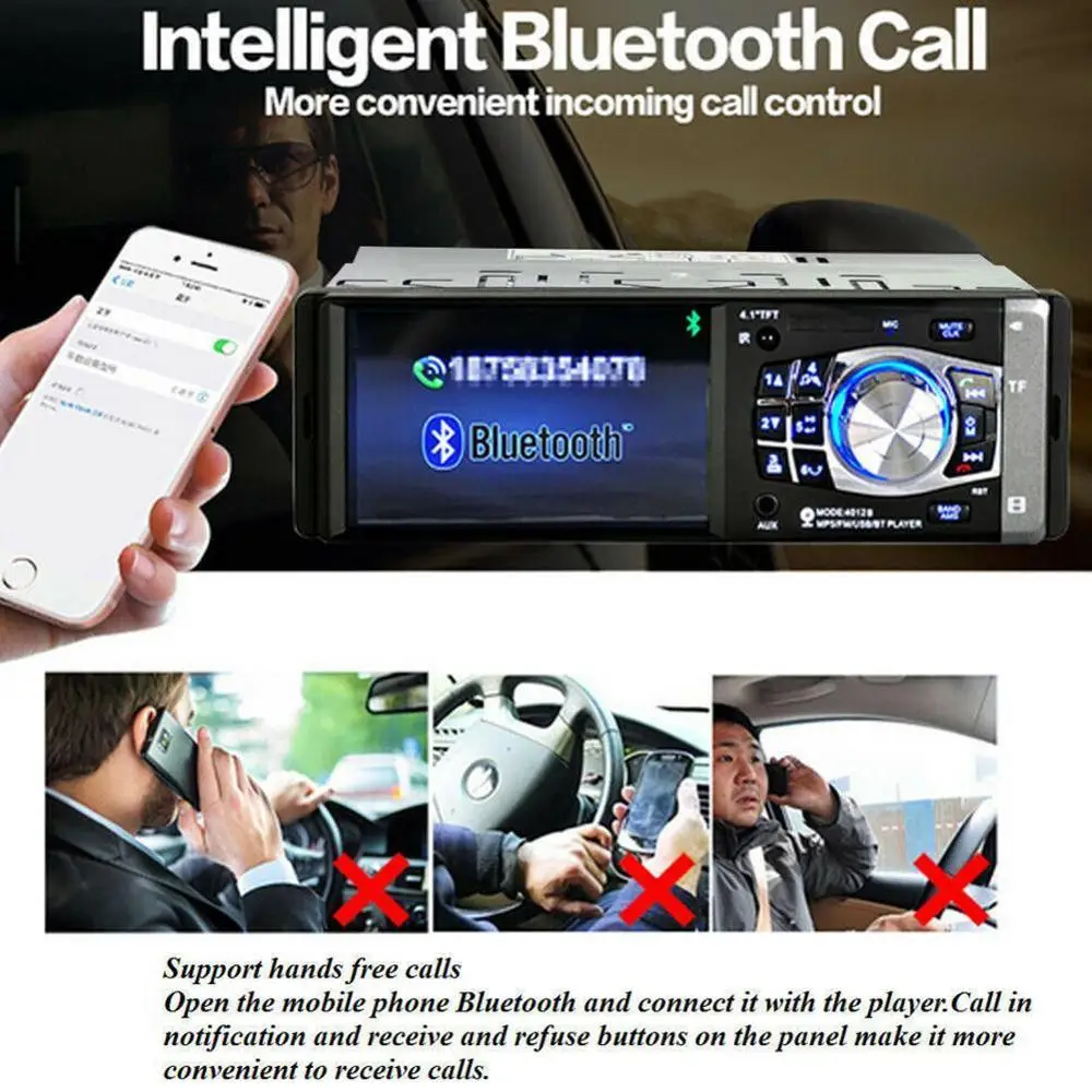 Высокое качество 4," Авторадио 4022D 1Din автомобильное радио Bluetooth Авто радио аудио стерео MP5 Автомобильный плеер USB AUX FM с пультом дистанционного управления