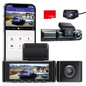 AZDOME M550 3 Camera 4K+1080P Car DVR WiFi GPS Logger Night Vision Dual Lens Dash Cam with Rearview 