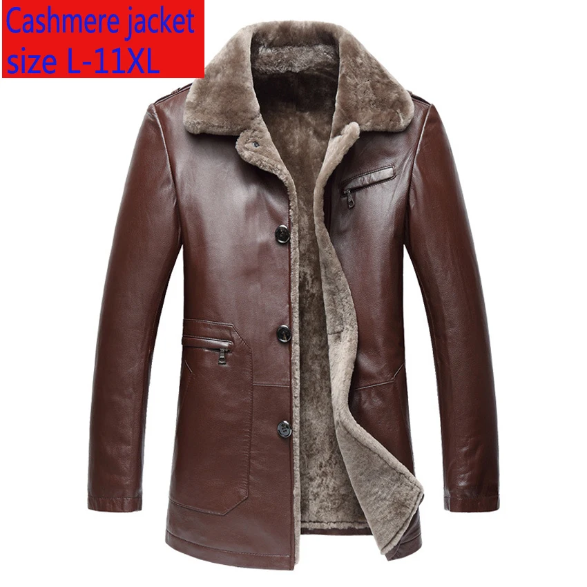 Мужское зимнее пальто из натуральной овечьей кожи роскошная свободная