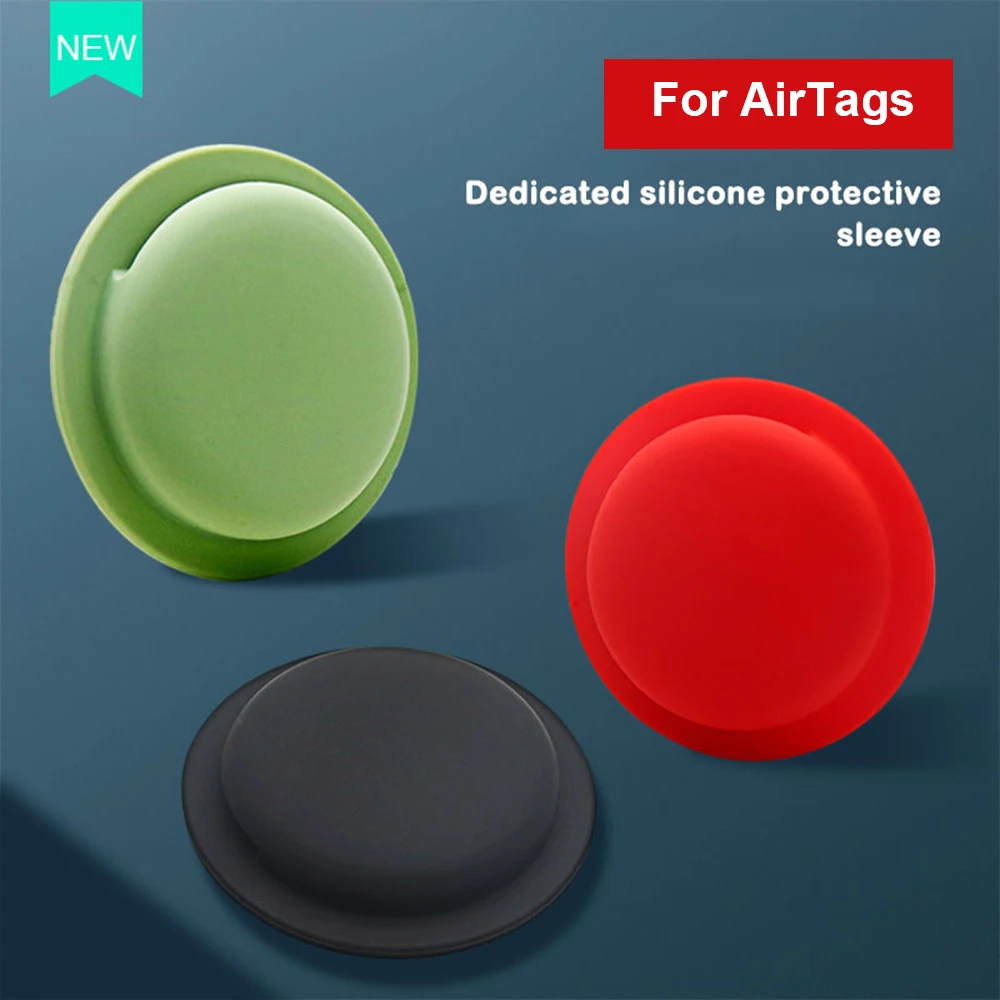 Anti-lost Protective Case for Apple Airtags Back Tracker Silicone Cover for Airtag Adhesive Soft sweat-proof Protective Sticker