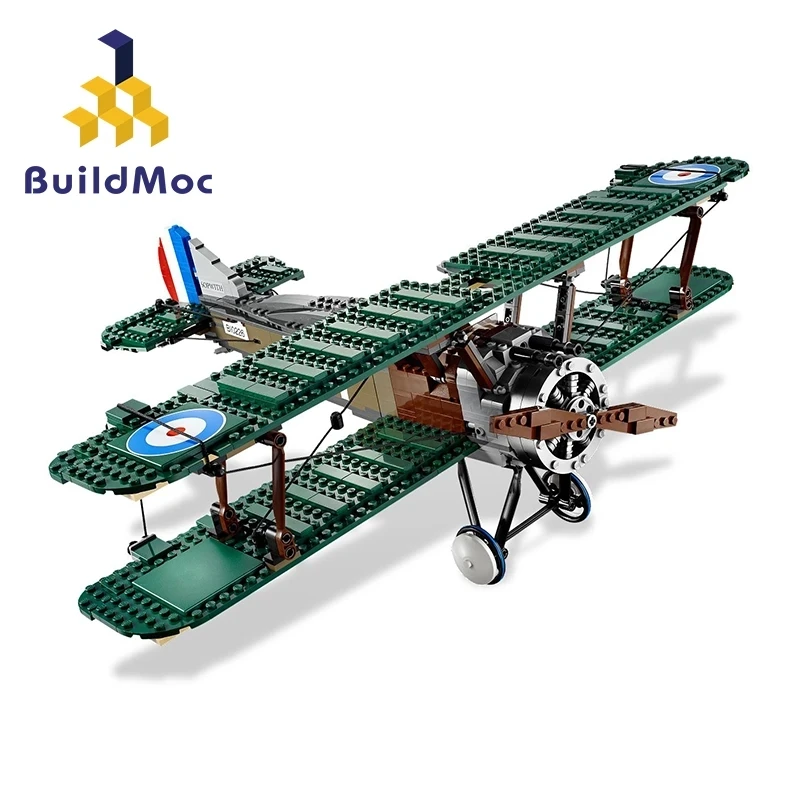 BuildMOC 10226 эксклюзивная Коллекционная серия Sopwith Camel игрушечные блоки наборы блоков