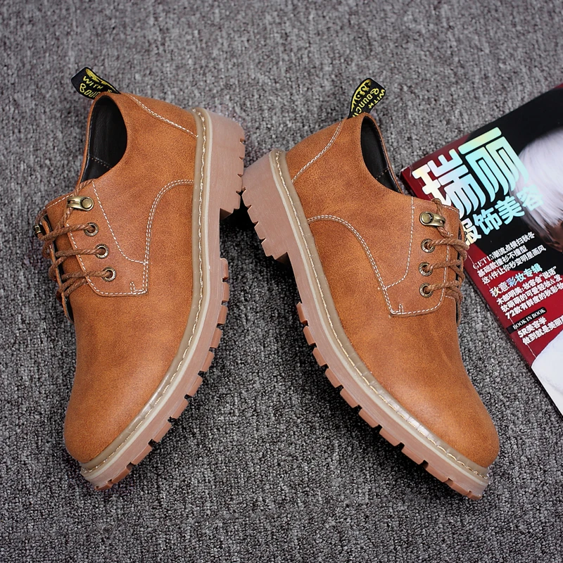 Мужские лоферы для отдыха в стиле ретро Повседневная дышащая обувь кожаные