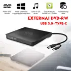 Тип C USB 3,0 тонкий внешний DVD RW CD Писатель Привод горелки ридер плеер оптические диски CD-RW горелки ридер рекордер для ноутбука