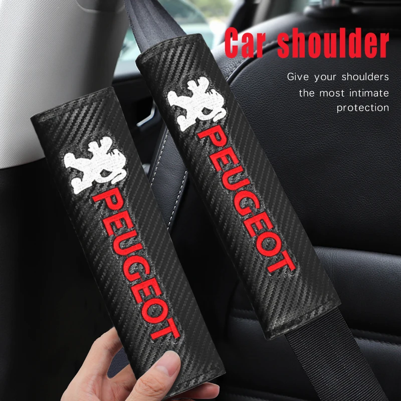 

1PCS Car Belt Cover Padding Car Seat Belt Strap Protector Pads For Peugeot 206 207 307 3008 For OPC ST STI VIRS Dacia FR TRD