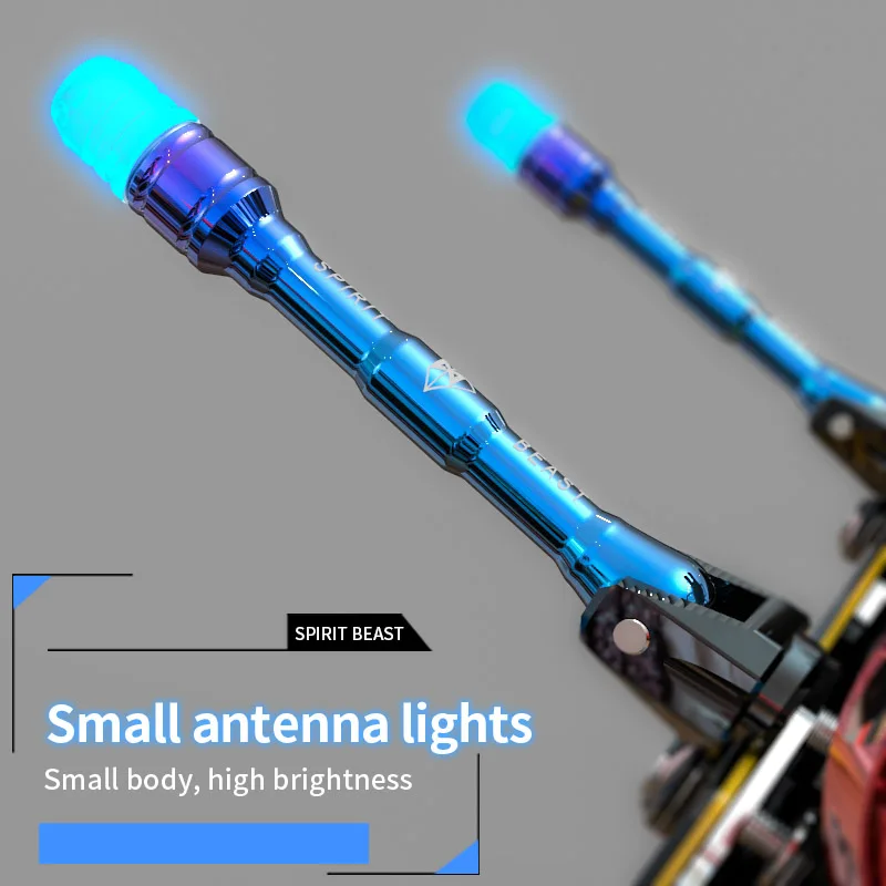 

Подходящее украшение для номерного знака мотоцикла Cfmoto, светодиодные огни, регулируемый угол, антенна, огни для безопасного вождения, униве...