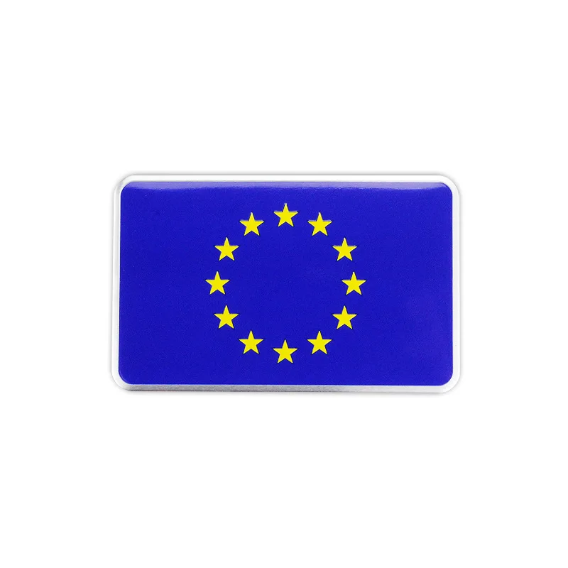 

Aluminum Alloy EU European National Emblem Flags Car Stickers 8x5cm