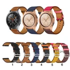 Ремешок кожаный для Samsung Galaxy Watch 42 мм 46 мм, сменный Браслет для наручных часов, 20 мм 22 мм