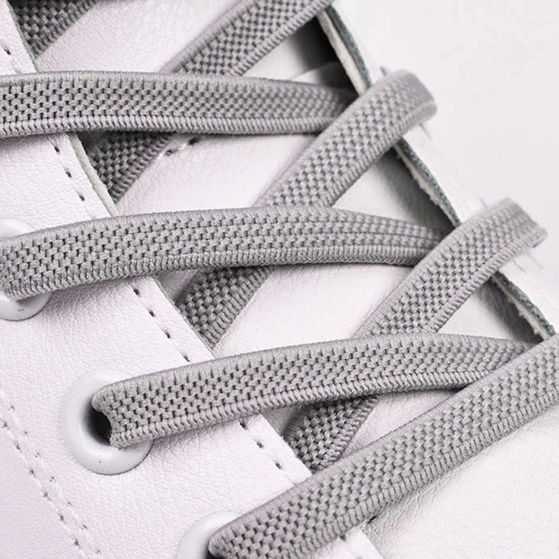 1Pair No Tie Shoelaces Elastic Shoelaces Kids Adult Quick Lazy Laces Flats Rubber Sneakers Running Shoelace 24 Colors