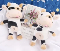 lovely baby cow plush toys soft cartoon cow keychain accessories backpack ornament toy cow hanging pendant novelty gift