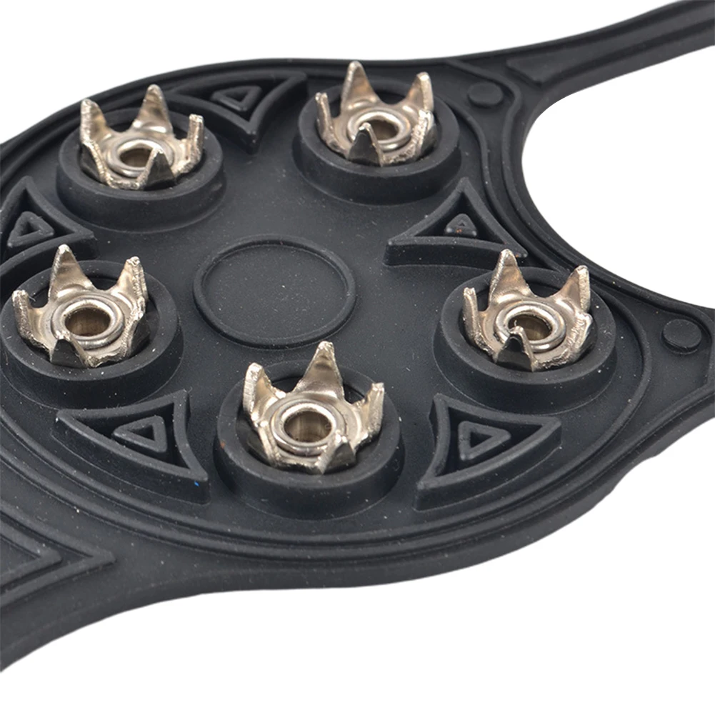 

1 Pair Snow Hiking Skiing Outdoor Universal 5 Teeth Safe Crampons Climbing Wear-resistant Non Slip Walking Ice Gripper