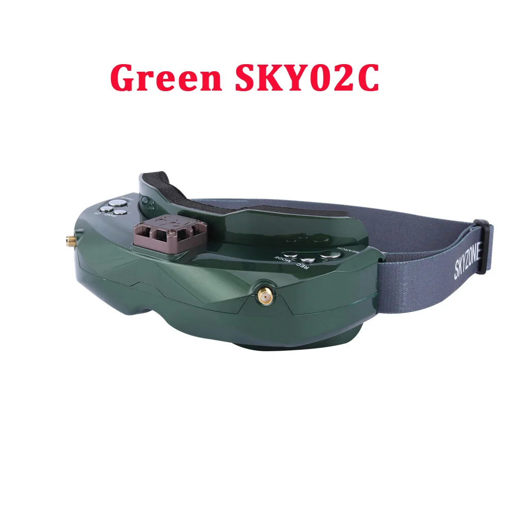 Skyzone SKY03O O светодиодный/SKY03S/SKY02C/SKY02X 5,8 ГГц 48CH разнообразие FPV очки для радиоуправляемого дрона Accs OSD DVR HDMI и головной вентилятор светодиодный - Цвет: Green  SKY02C