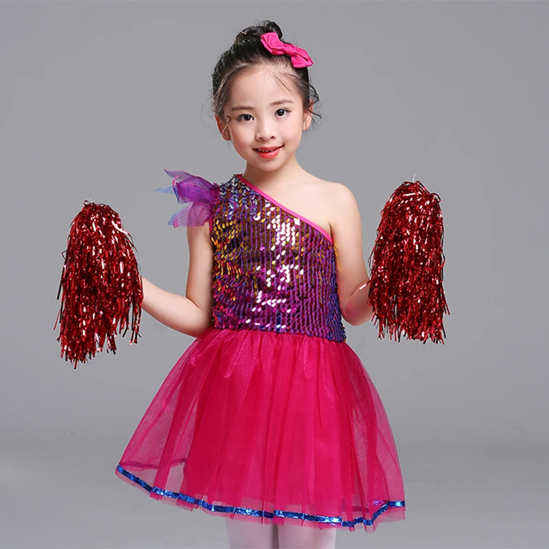 Детский танцевальный костюм джазовая одежда новый стиль расшитый блестками хип