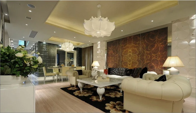 Краткое персонализированное модное шелковое воздушное подвесное освещение