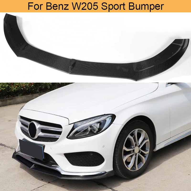 Автомобильный передний бампер спойлер для Mercedes Benz C Class W205 Sport 2015 2017 подбородка