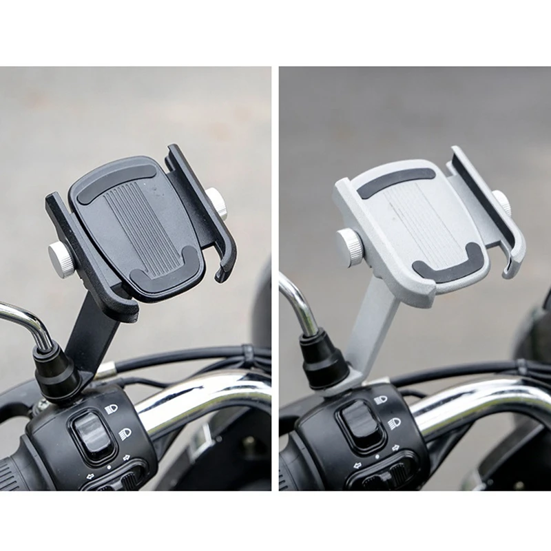 

360 Degree Universal Bike Aluminum Alloy Motorcycle Handlebar Phone Holder Stand Mount for iPhone 4-7Inch