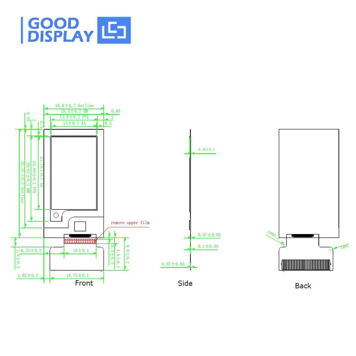 Epaper 1  E-Ink      Refesh, GDEW0102I4FC