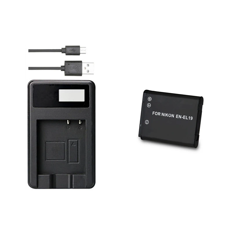 EN EL19 ENEL19 аккумулятор + зарядное устройство USB для Nikon Coolpix S32 S33 S100 S2500 S2750 S3100 S3200 S4200