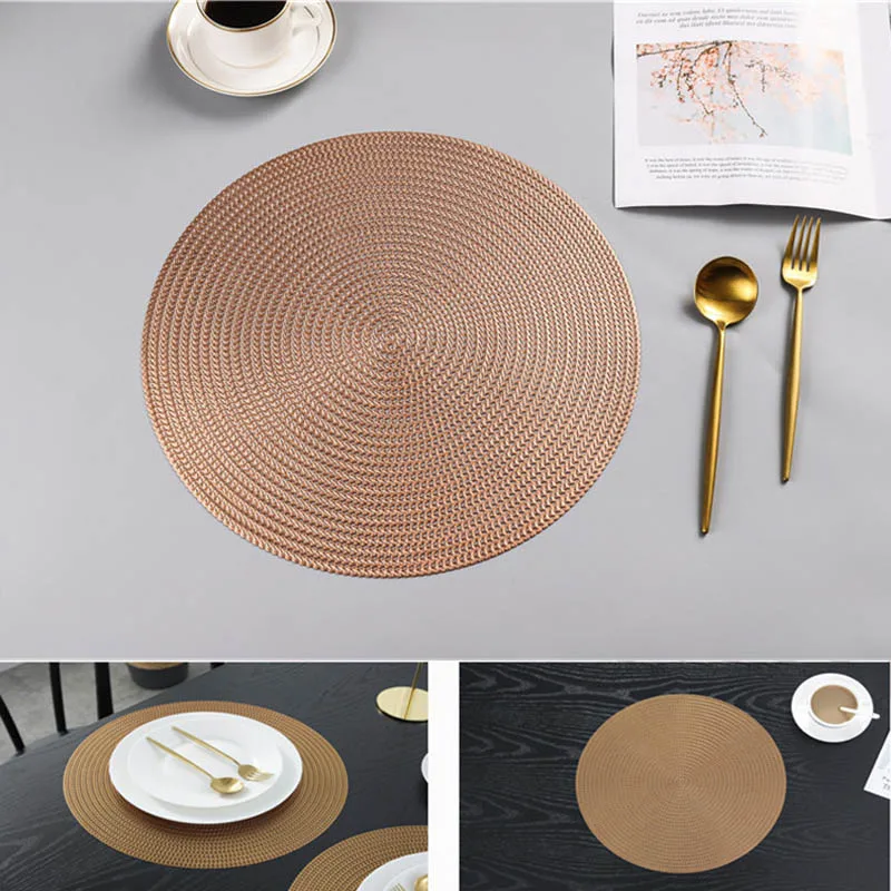 38 СМ Круглая поливинилхлоридная кухонная салфетка подставка обеденный Коврики