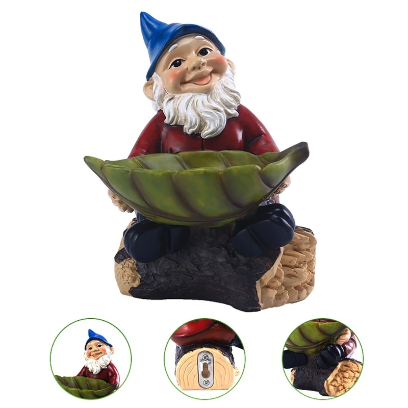 

Статуя-кормушка для птиц Gnome, полимерные поделки, украшения для леса, сада, лужайки, бытовое украшение для балкона