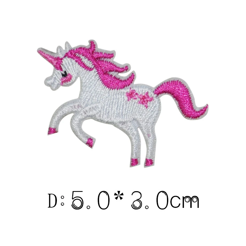 Мультяшный Единорог рианбант лошадь утюгом нашивки для одежды вышивка швейный