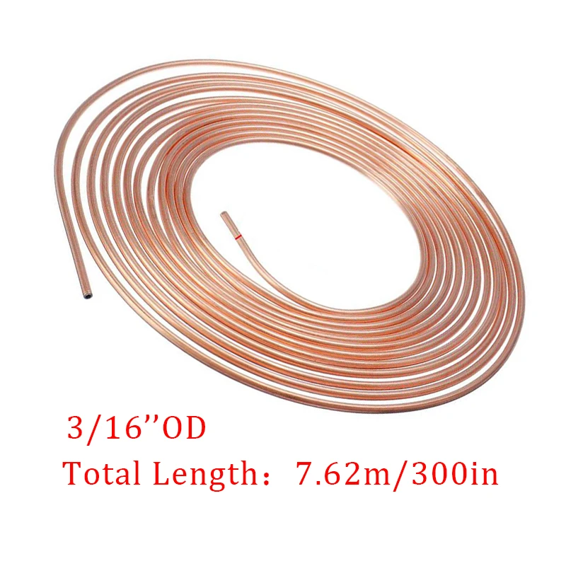 Противомоскитная спираль тормозной шланг 25ft 7 62 м рулон трубы катушки 3/16 &quotOD Медь